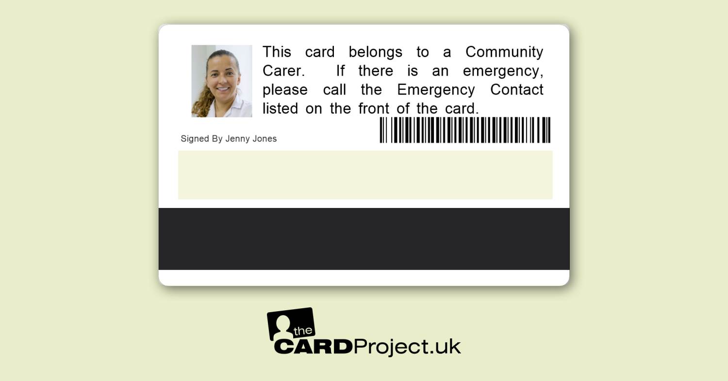 Community Carer ID Card Premium (REAR)